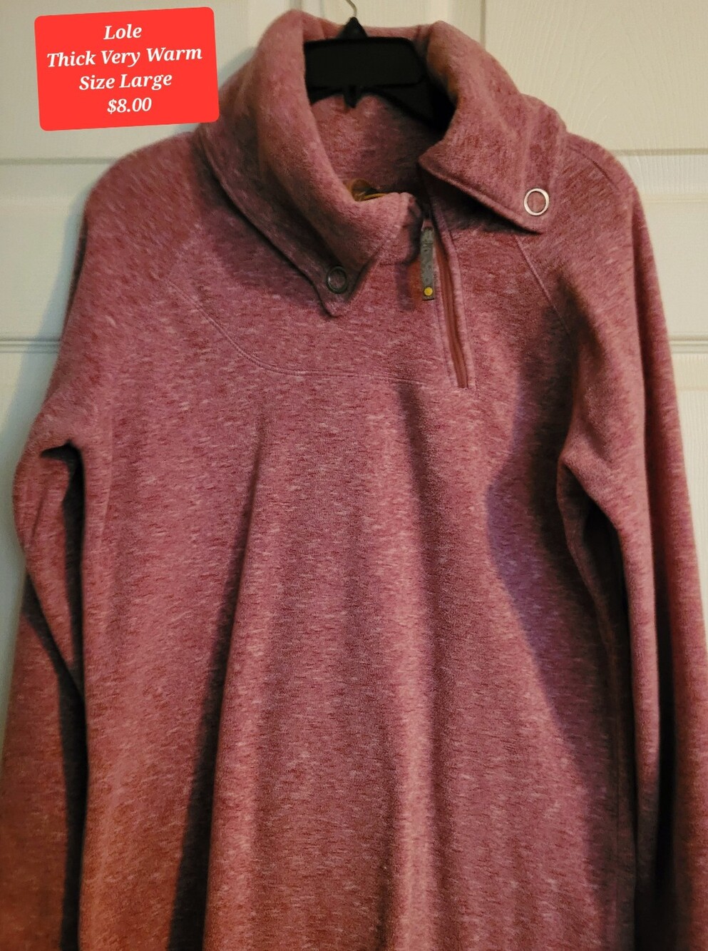 Lole Women's Funnel Neck Pullover Sweater - Mauve Pink